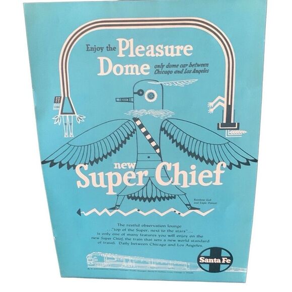 Vintage 1951 Santa Fe New Super Chief Ad Advertisement - Picture 1 of 4